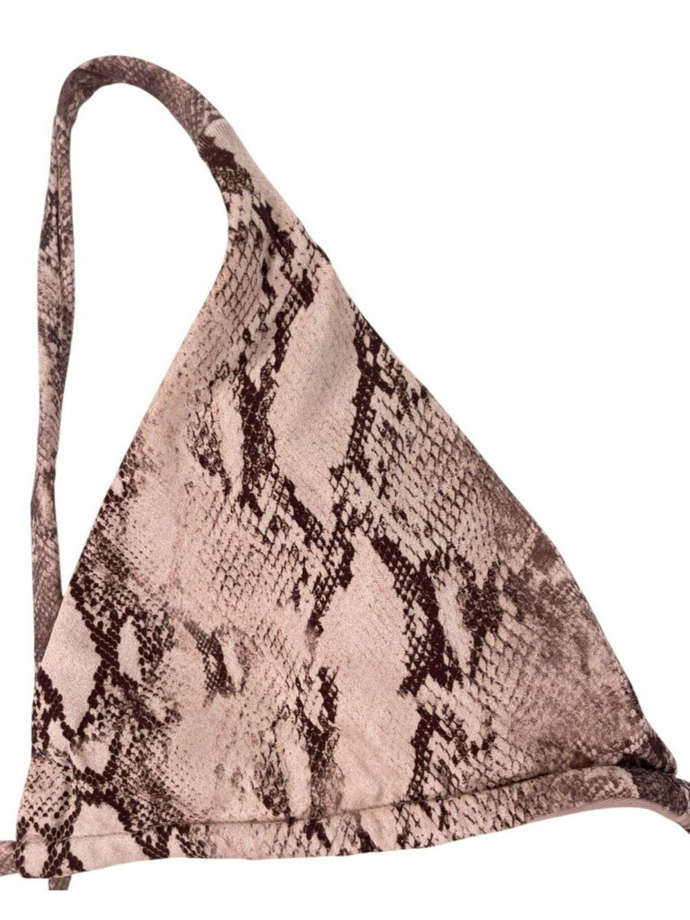 PQ Swim Paige Triangle Bikini Top Python Size Large MSRP $84 NEW - Picture 4 of 7